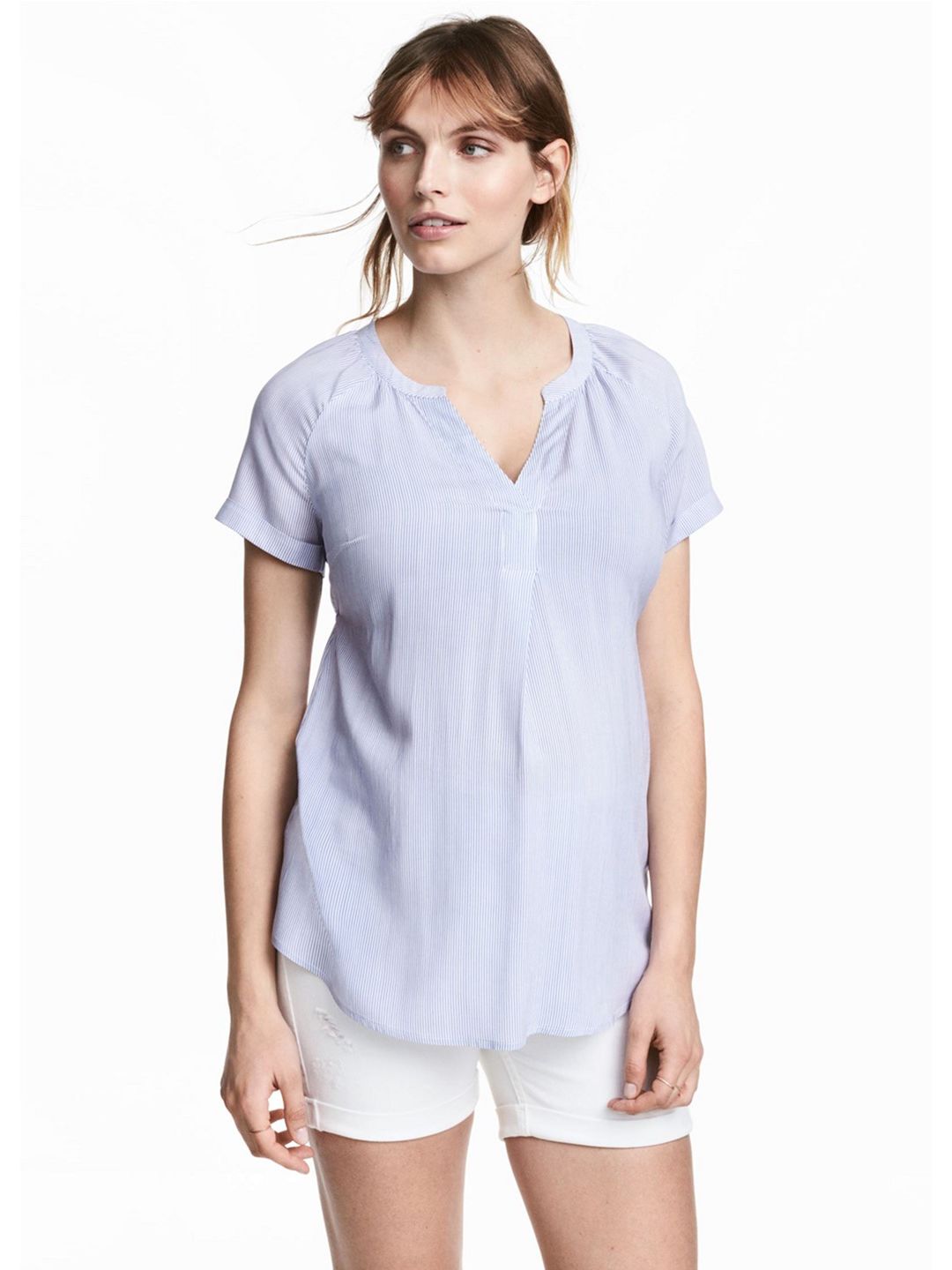 

Блузка H& 0393676  Синяя, Блузка H&M 0393676 M Синяя