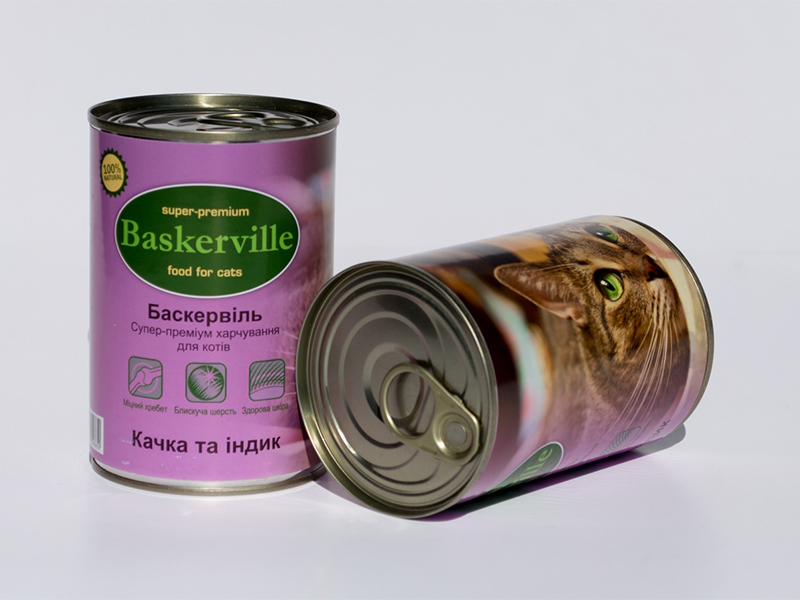 Вологий корм Baskerville (Баскервіль) для котів Качка та індик 400 г от ...