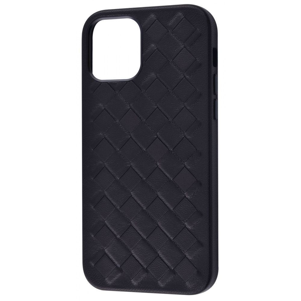 

Чехол Genuine Leather Case Weaving Series для iPhone 12 mini black