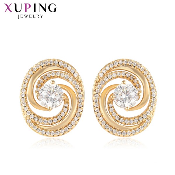 

Серьги Xuping с белыми фианитами позолота 18К 3409000