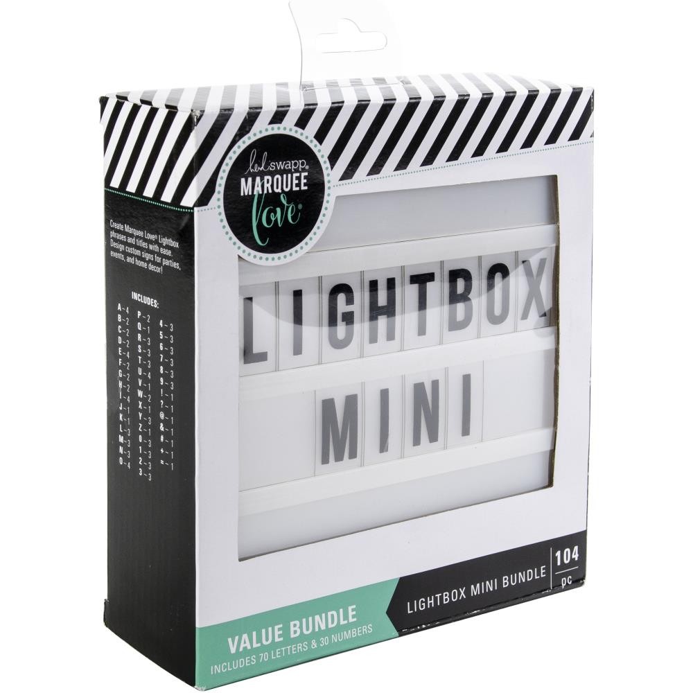 

Мини лайтбокс Heidi Swapp Lightbox Mini Bundle Includes Letters & Numbers