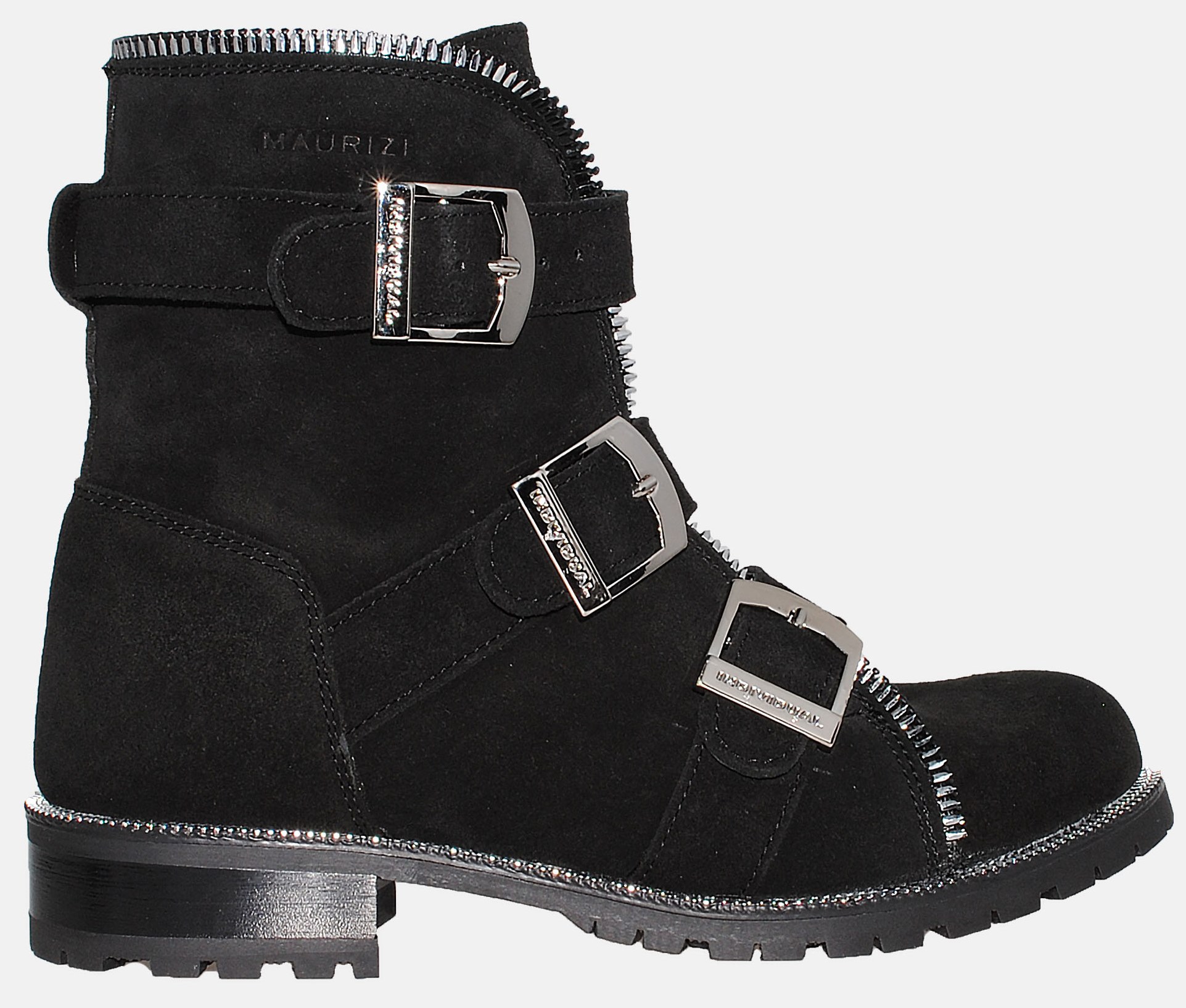 Акція на Жіночі зимові черевики високі Maurizi 2001-11 37 23.5 см Чорні від Rozetka