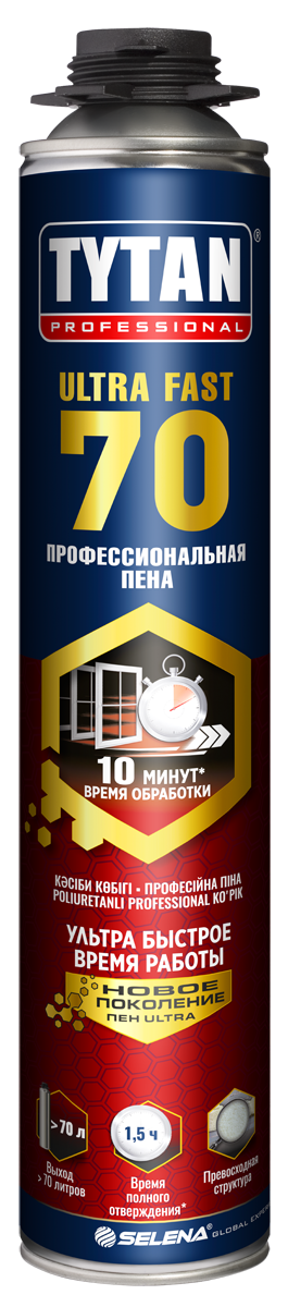 

Пена Tytan Professional ULTRA 70 870мл (12шт/ящ)