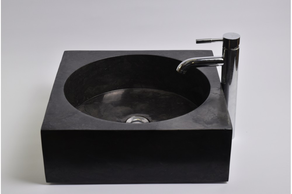 

Раковина з каменю BLACK Industar s21-022-1 44 см Квадратна
