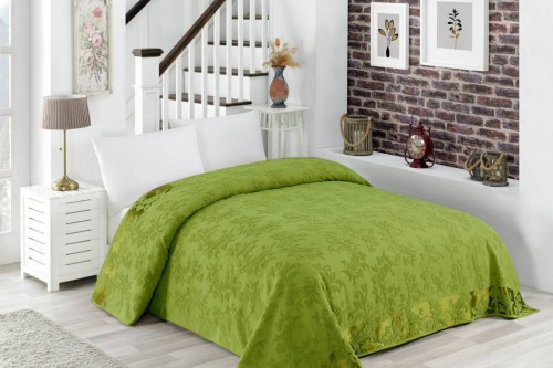 

Простынь махровая Zeron Nazya Yesil 150x220 Зеленая