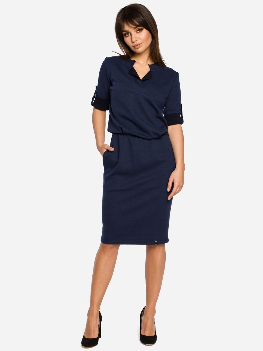 Акція на Плаття BeWear B056 86961 L Navy Blue від Rozetka