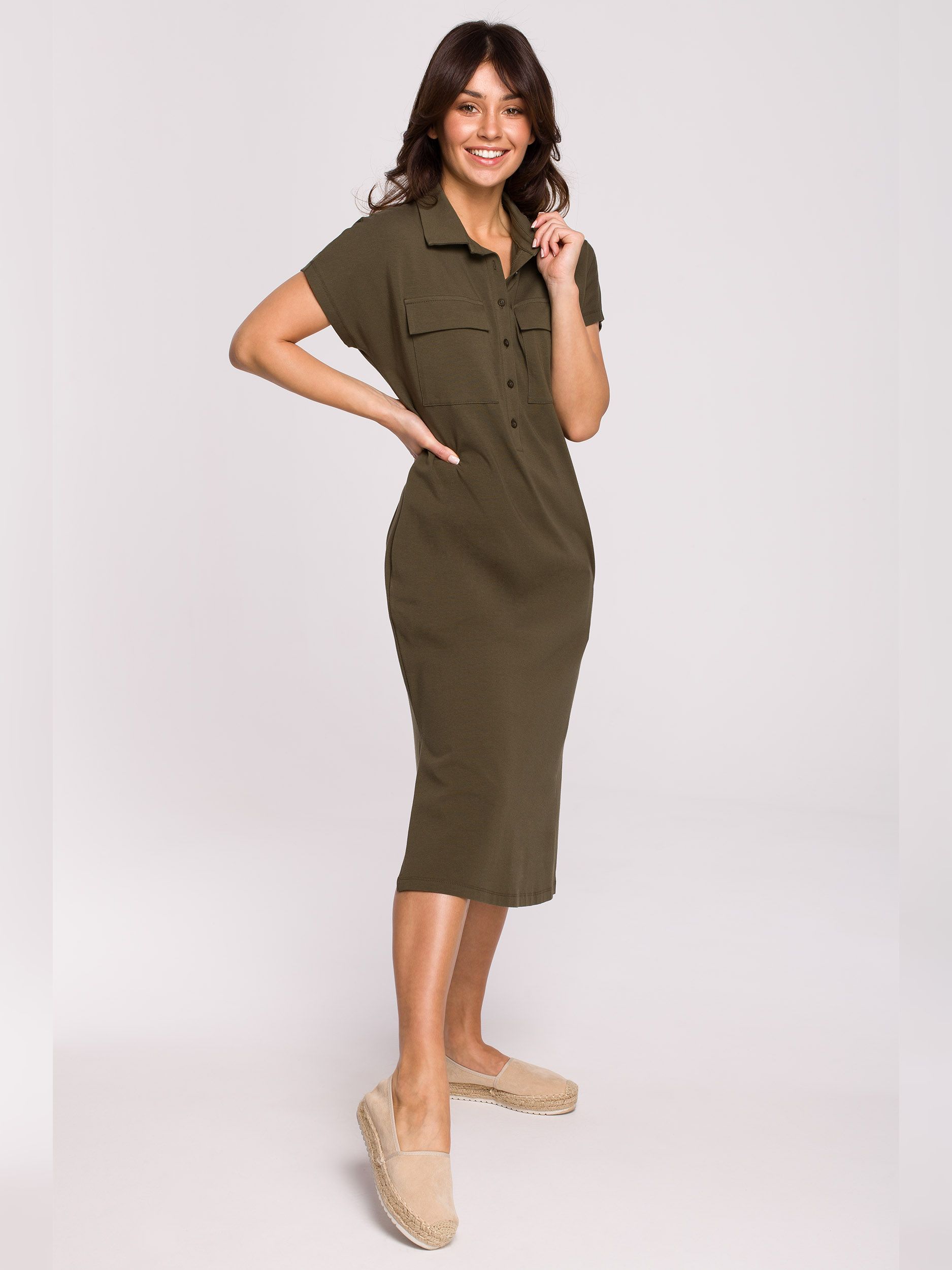 Акція на Плаття BeWear B222 1130316 L Khaki від Rozetka