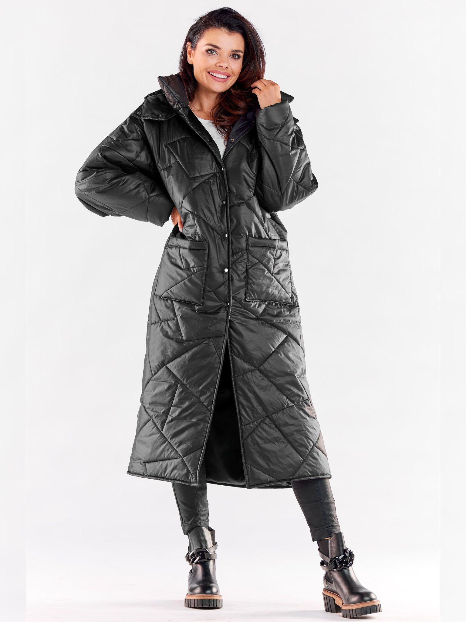 Акція на Куртка демісезонна з капюшоном жіноча Awama A541 1220781 L-XL Black від Rozetka