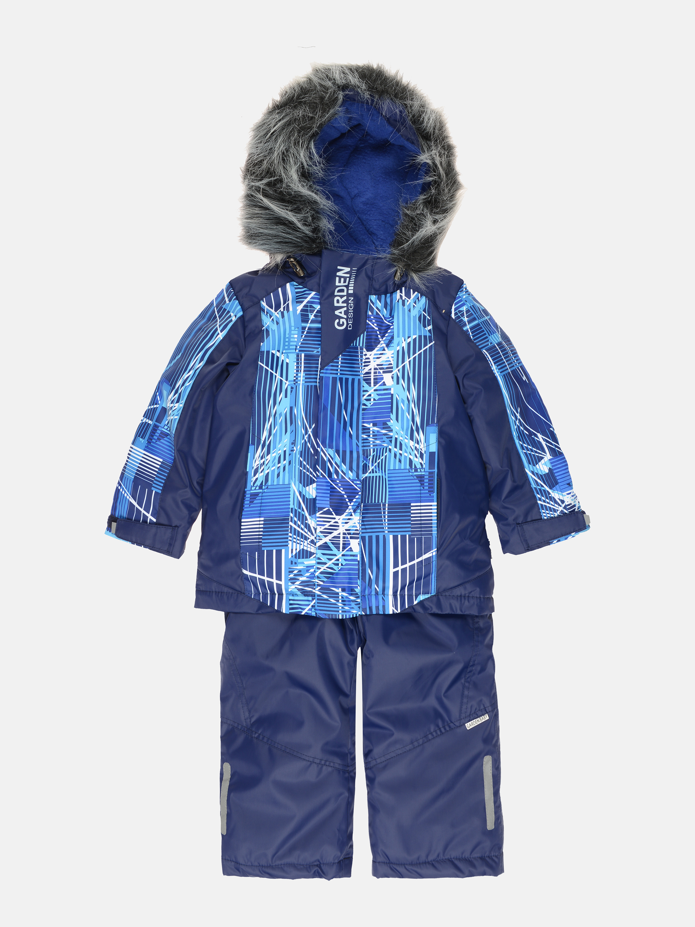 Акція на Зимний комплект (куртка + полукомбинезон) Garden Baby 102018-63-33 92 см Синий с белым (4821020186231) від Rozetka UA