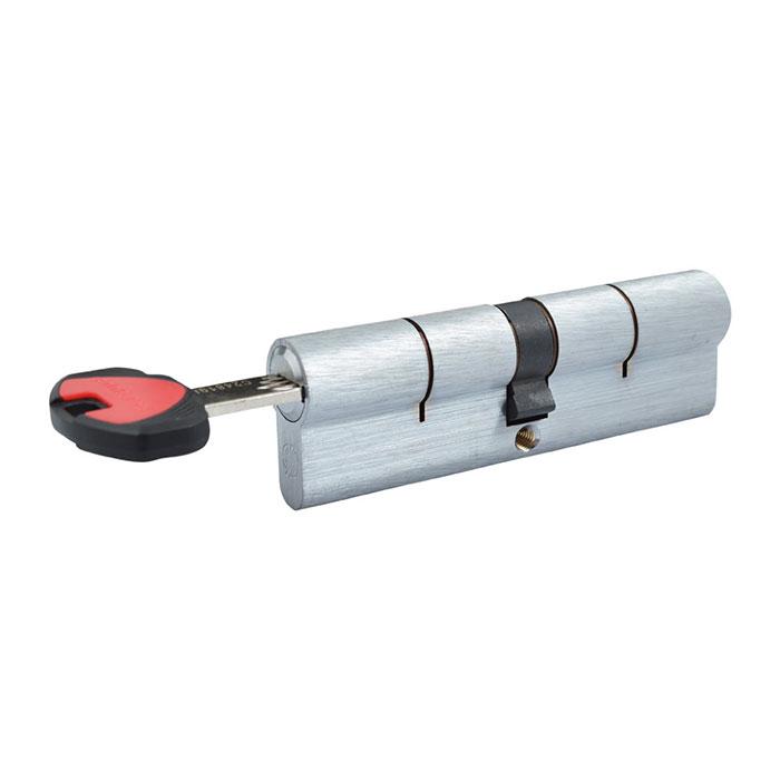 

Цилиндр SECUREMME K2 80mm 35/45 мм (5кл +1 монтажный ключ) мат.хром 48123