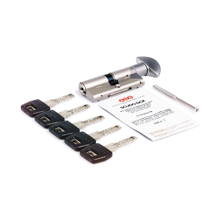 

Цилиндр AGB (Италия) ScudoDCK/120 мм, ручка-ключ, 45/75, мат.хром