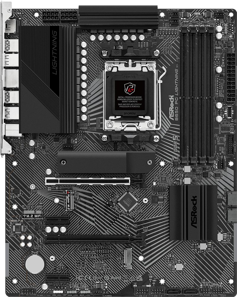 Материнская плата ASRock B650 PG Lightning (sAM5, AMD B650, PCI-Ex16 ...