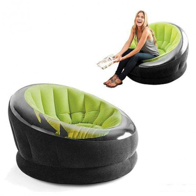 

Надувное флокированное кресло Intex 66582 Empaire Chaire 112 х 109 х 69 см Зеленое (RT-66582g)