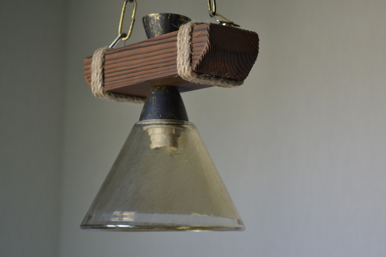 

Деревянная люстра WML в беседку Конус 2