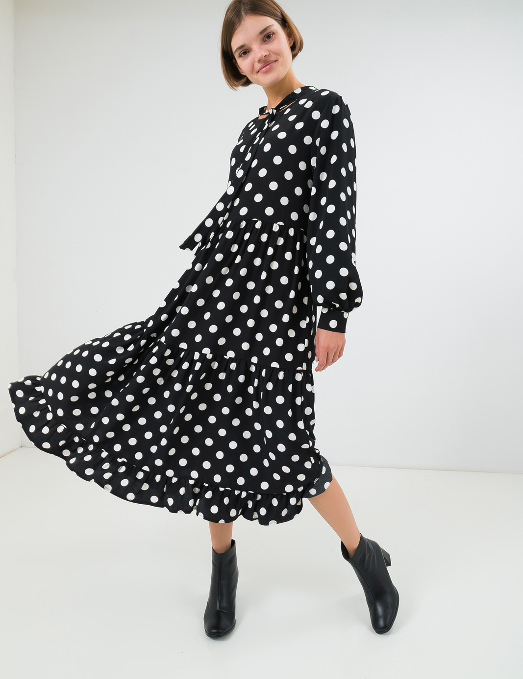 

Платье Wear me Бохо в горох XS Чёрный 2w/19/29D