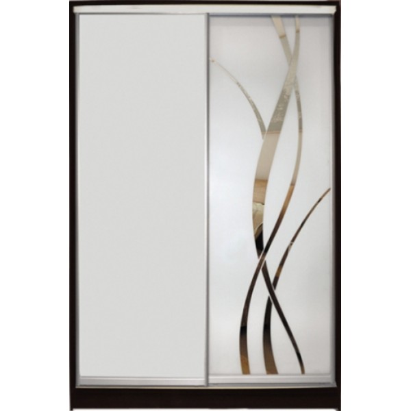 

Шкаф купе Стандарт 2 Зеркало с Пескоструем-1 1700x2100x600 двухдверный Matroluxe