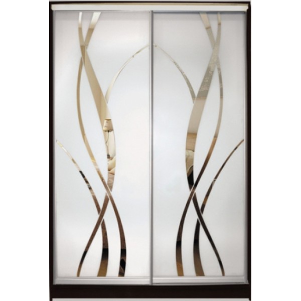 

Шкаф купе Классик 1 Зеркало с Пескоструем-2 1600x2300x450 двухдверный Matroluxe