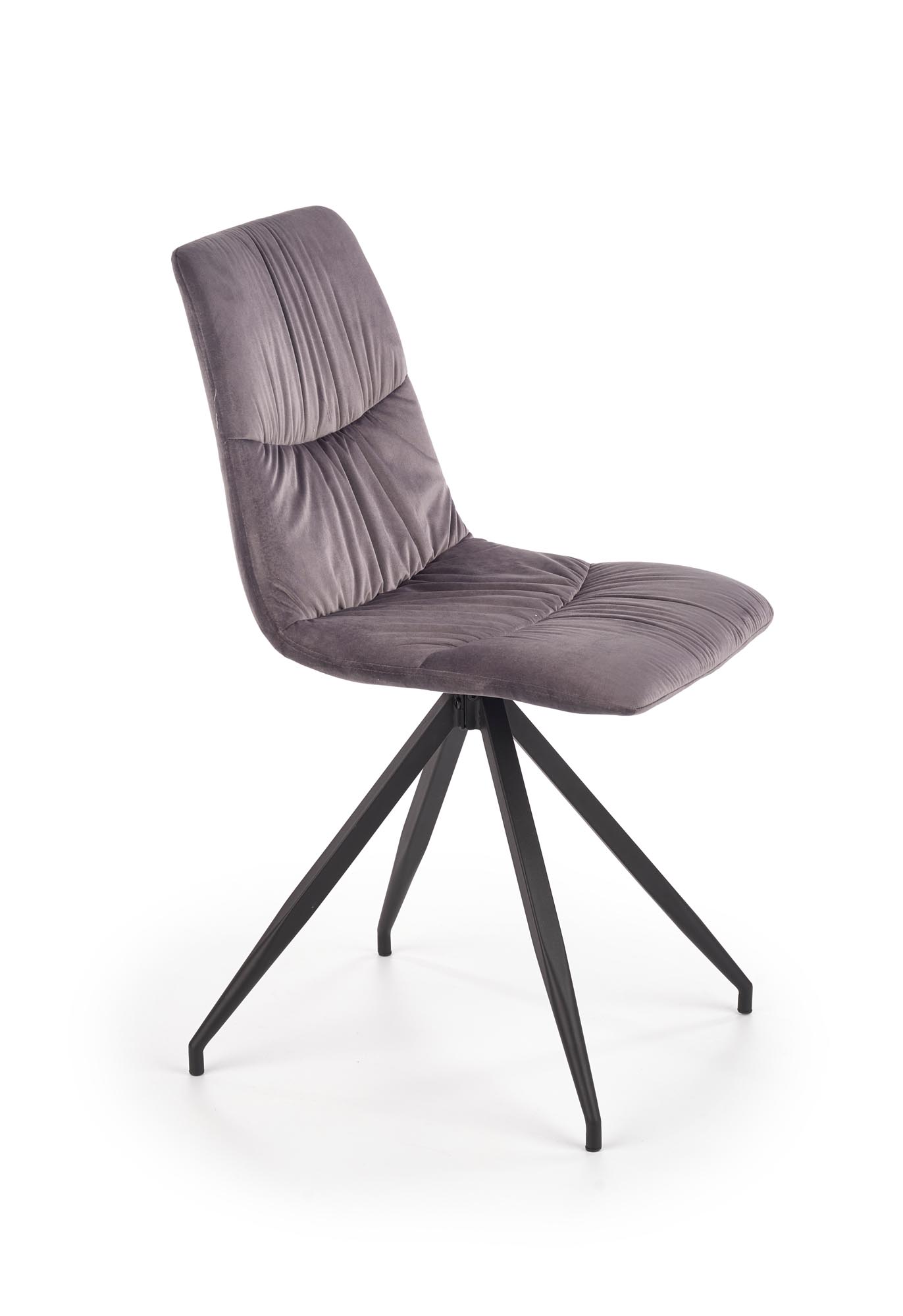 

Стул для кухни, кафе, бара, ресторана K382 сталь черный/бархатная ткань серый Halmar Польша