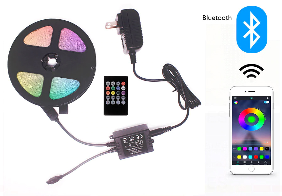 

Светодиодная лента RGB 5м с управлением через Bluetooth
