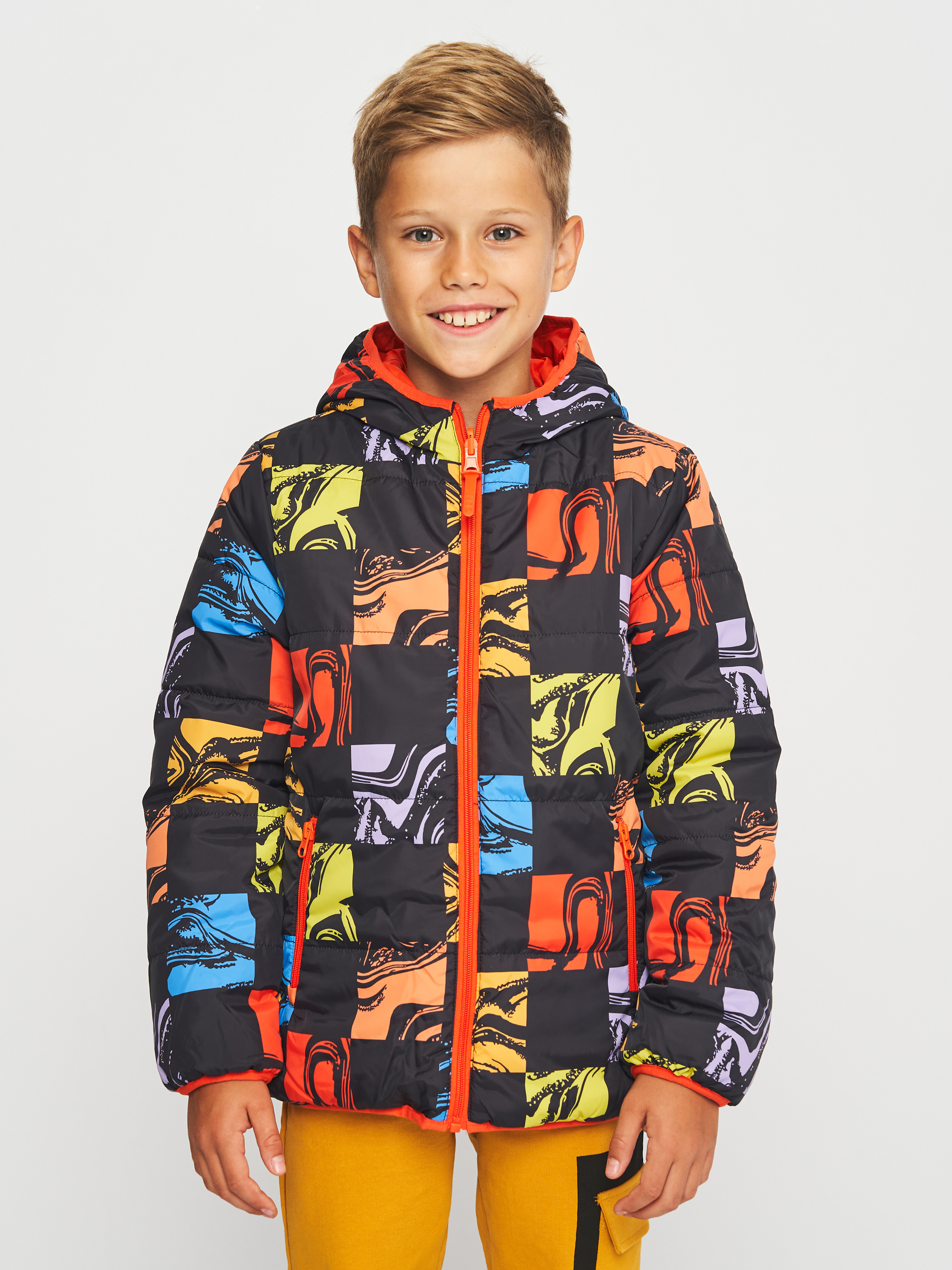 Акция на Дитяча демісезонна двостороння куртка для хлопчика Coccodrillo Outerwear Boy Kids ZC3152502OBK-022 098 см от Rozetka