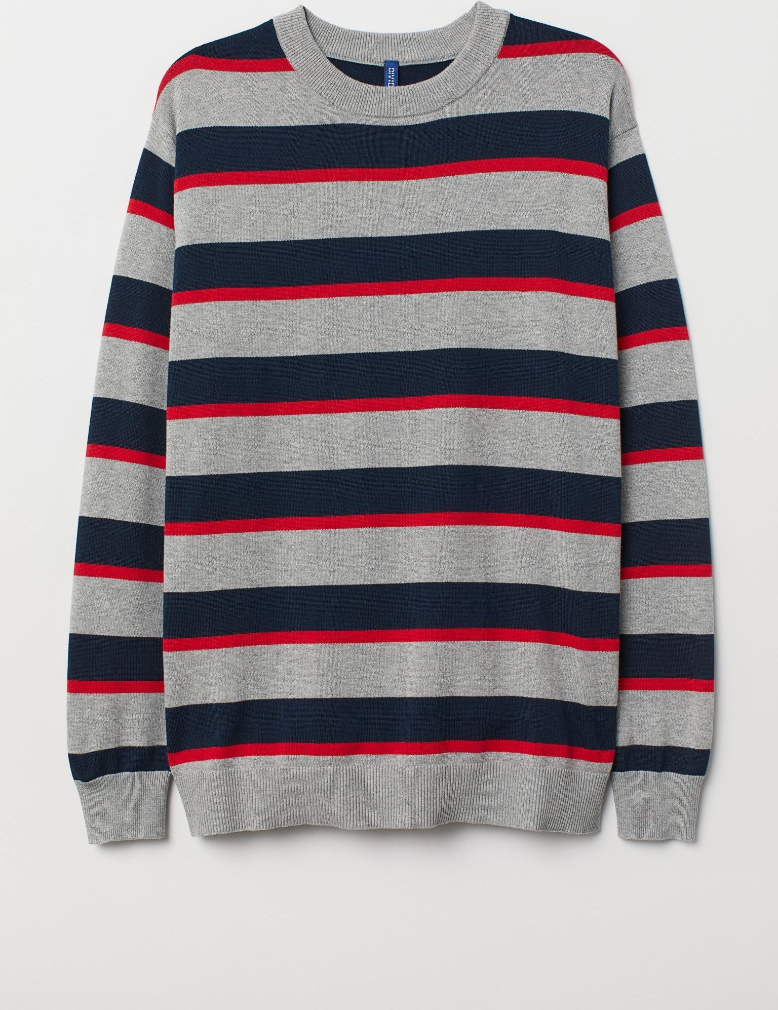 

Джемпер H&M 2210-6950729 XS Серый с синим