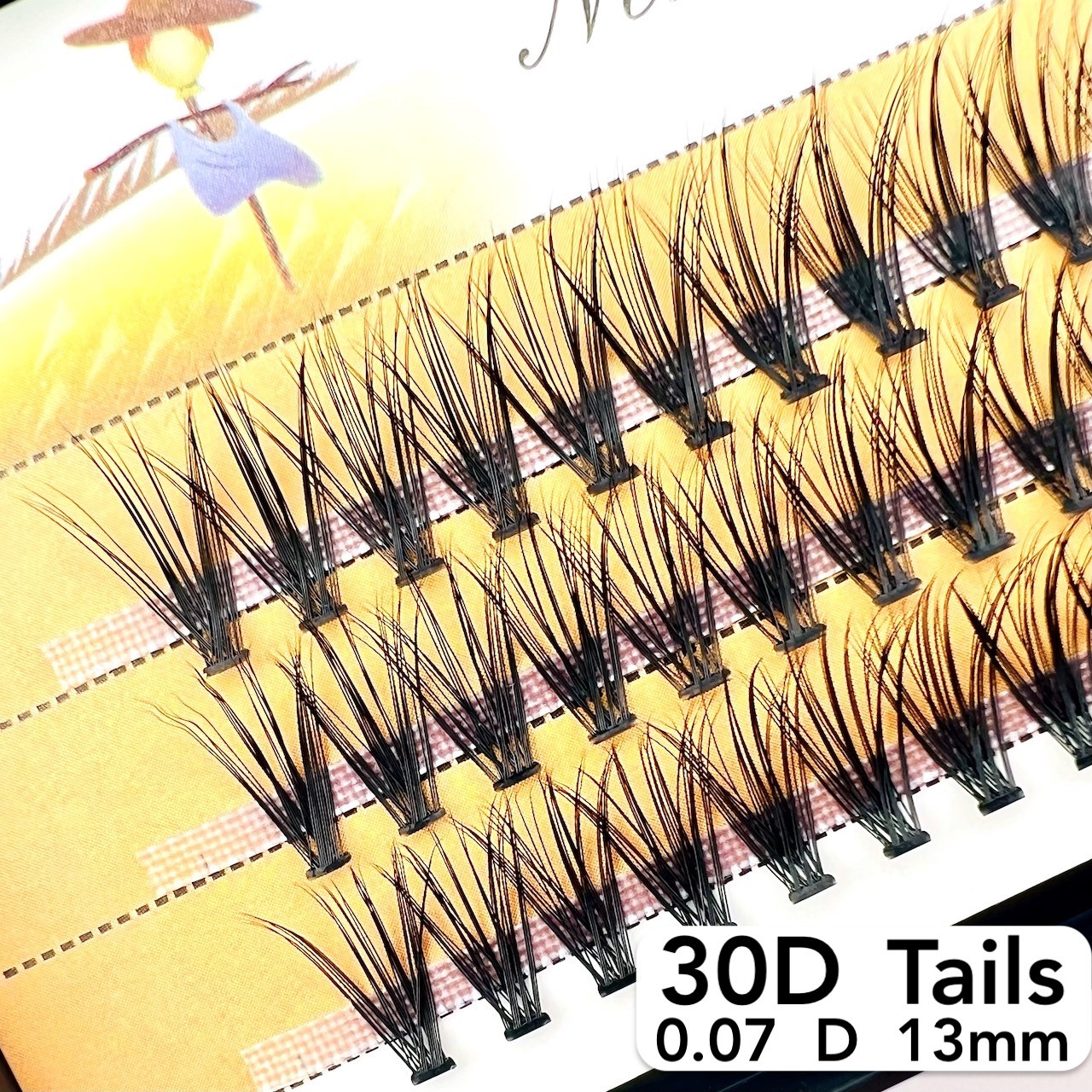 Nesura Eyelash Tails 30D, 0,07, изгиб D, 13 мм, 60 пучков ресницы ...