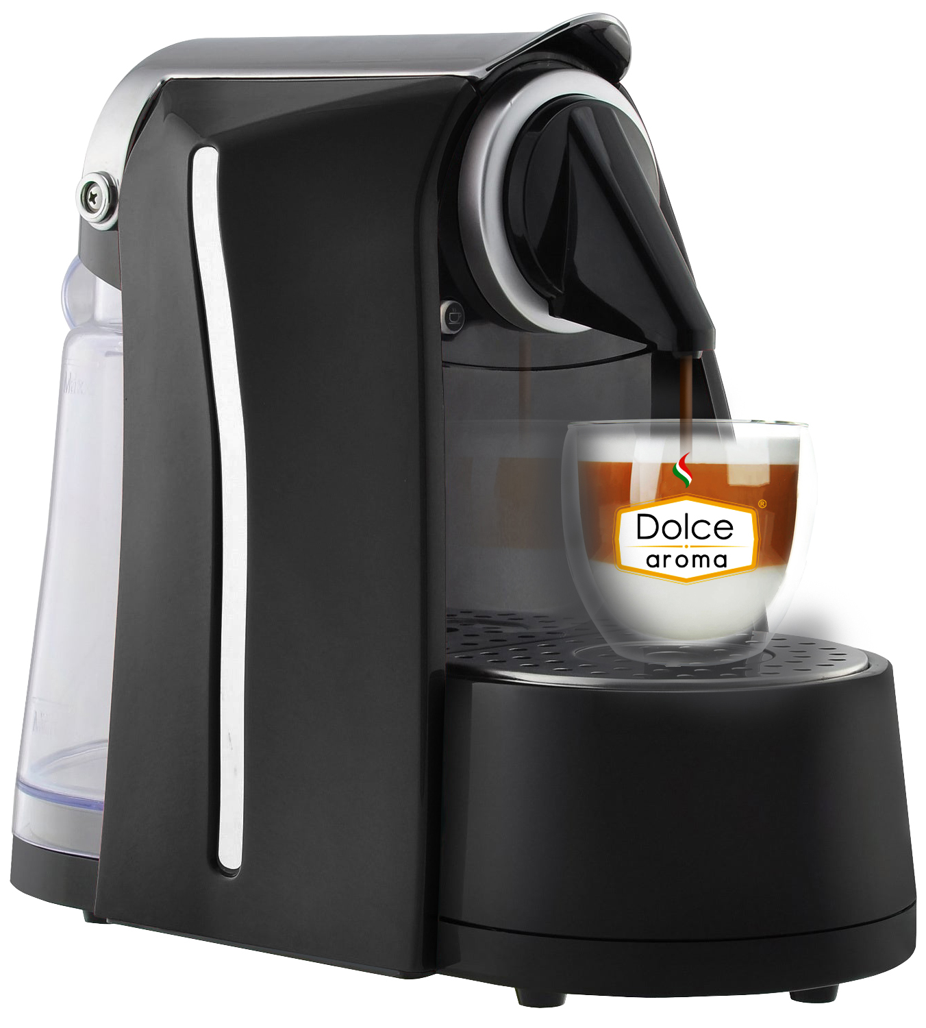 Кофеварка капсульная CINO Zoe Dolce Aroma с системой Nespresso черная ...
