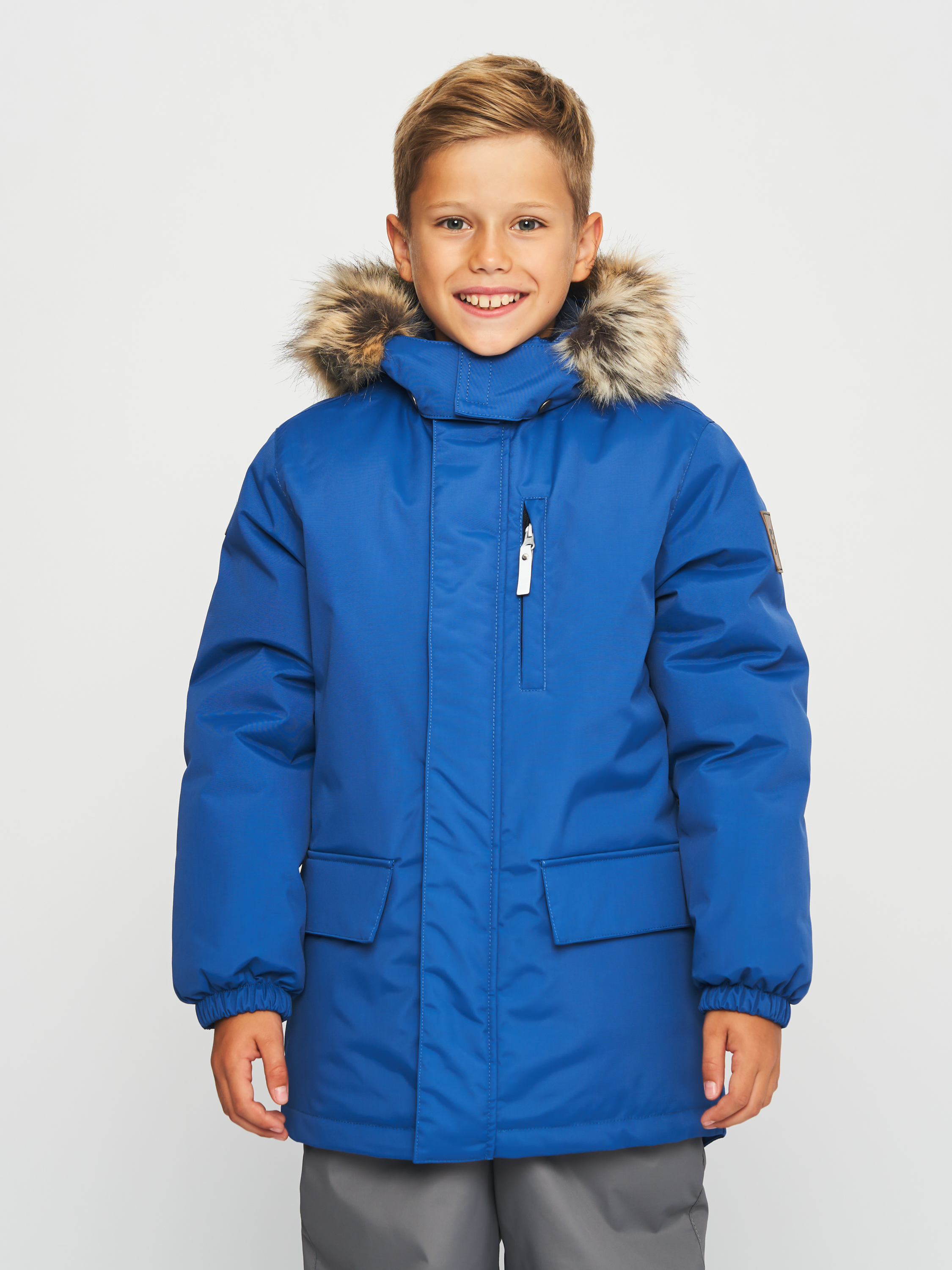 Акция на Дитяча зимова куртка-парка для хлопчика Lenne Snow 23341-670 128 см от Rozetka