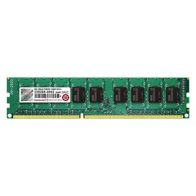 

Модуль памяти для сервера DDR3 8GB ECC UDIMM 1600MHz 2Rx8 1.5V CL11 Transcend (TS1GLK72V6H)