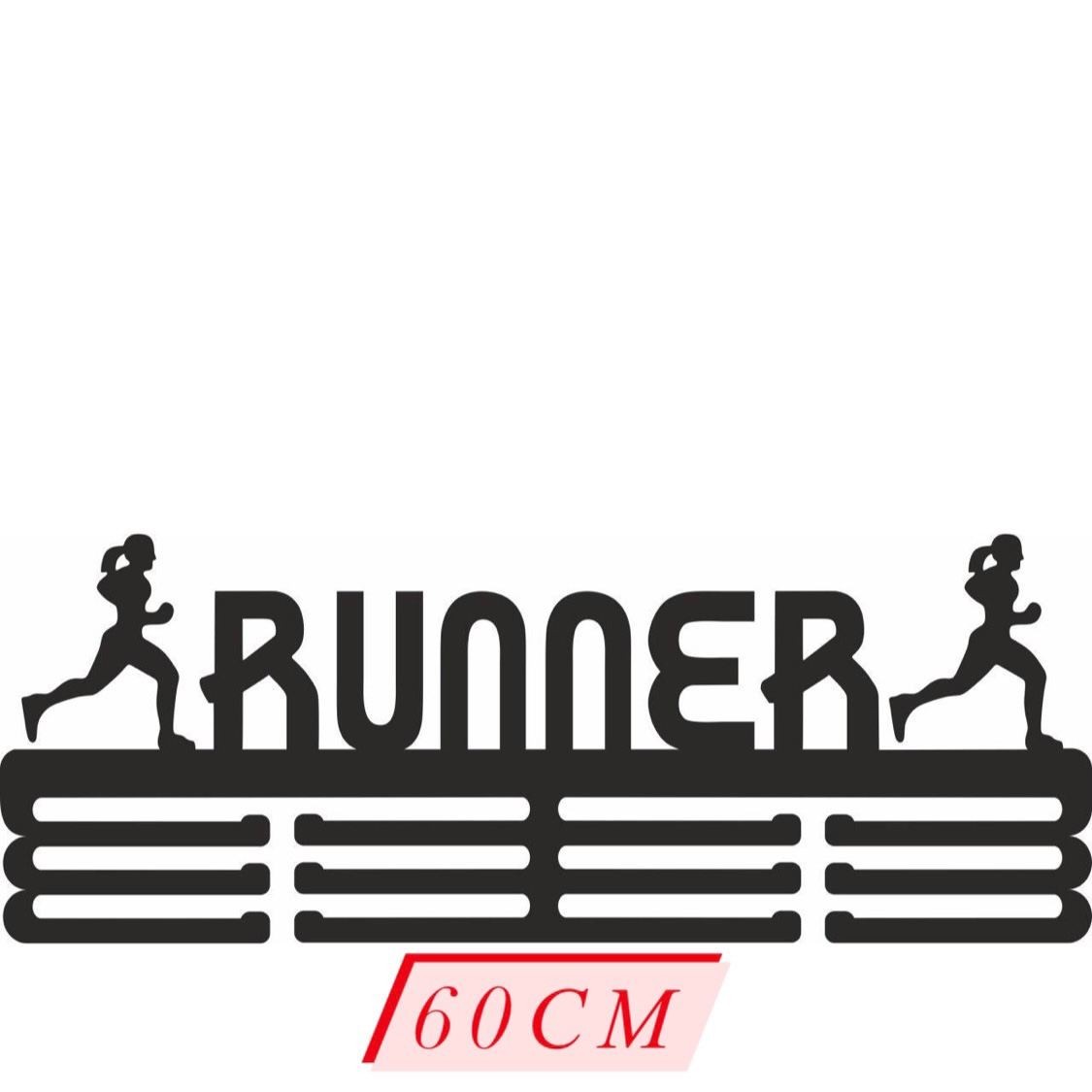 

Медальница "RUNNER" Mehold ( для бега, женская) ( сталь + порошковая покраска) 60 см длина черная
