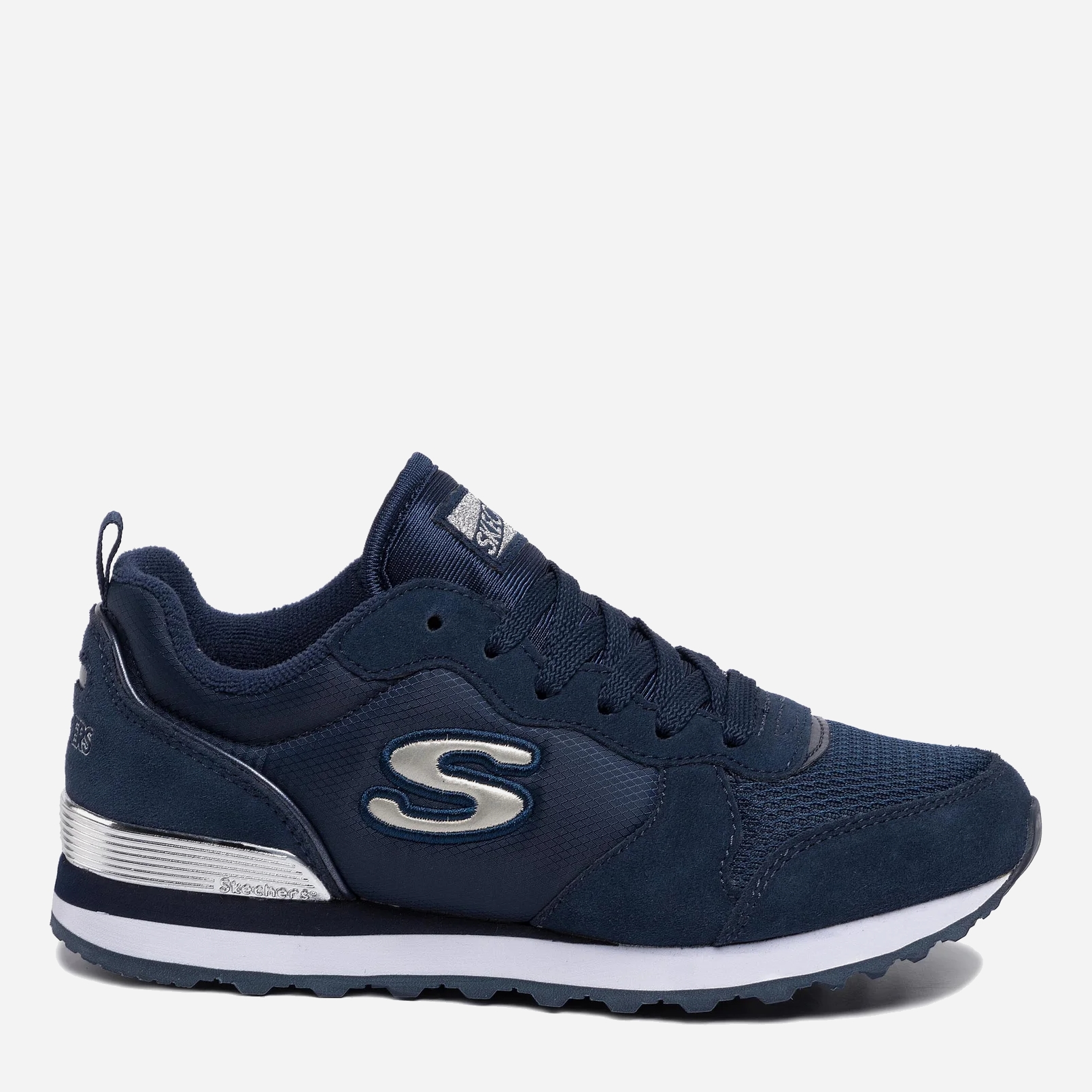 Акція на Жіночі кросівки Skechers Retros-Og 85-Goldn G 111-NVY 38 (8US) 25 см Темно-сині від Rozetka