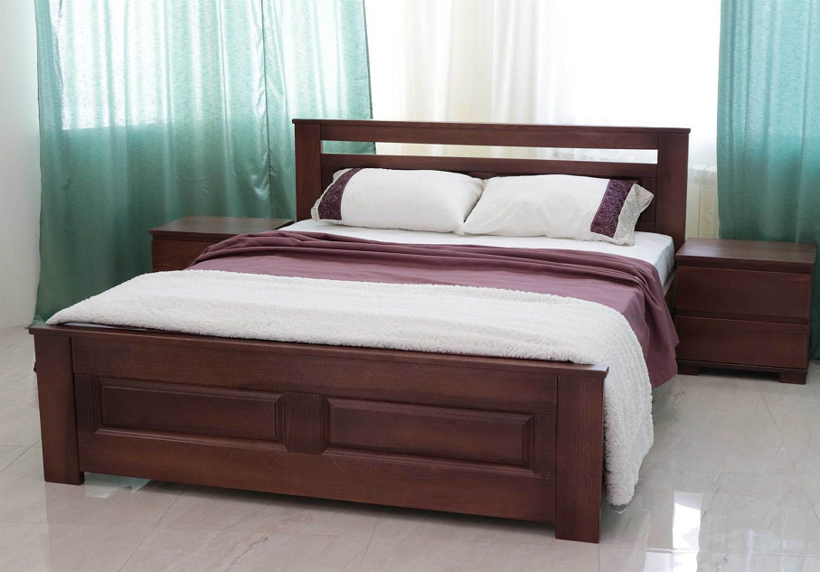 

Кровать двухспальная деревянная в спальню покрытие лак 160х200 Клеопатра Дримка