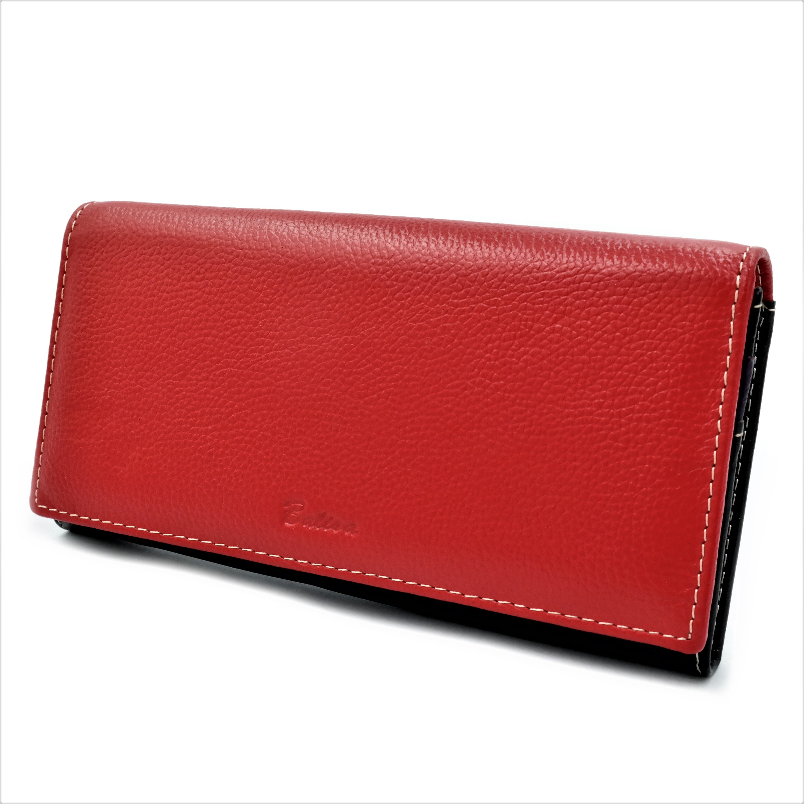

Женский кожаный кошелек Lemon B583-143-4 Красный + Чёрный