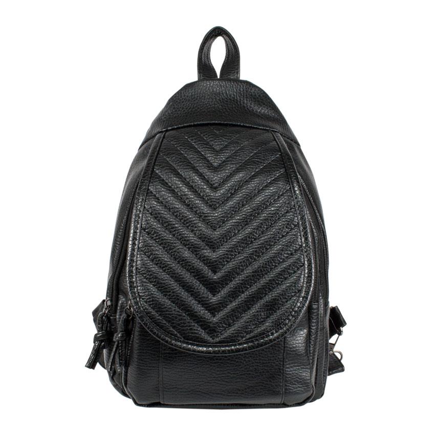 

Рюкзак городской BackPack Мини Стежка Кожзам 30х18х7,5 см Чёрный