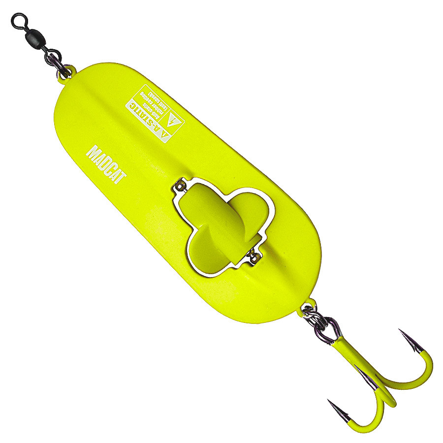 

Блесна DAM Madcat A-Static Rattlin Spoon 110 г тройник № 3/0 Fluo Yellow UV