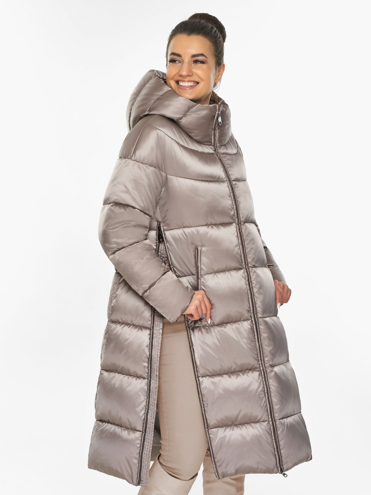 Акція на Куртка зимова довга жіноча Braggart 55120 46 (S) Аметрин від Rozetka