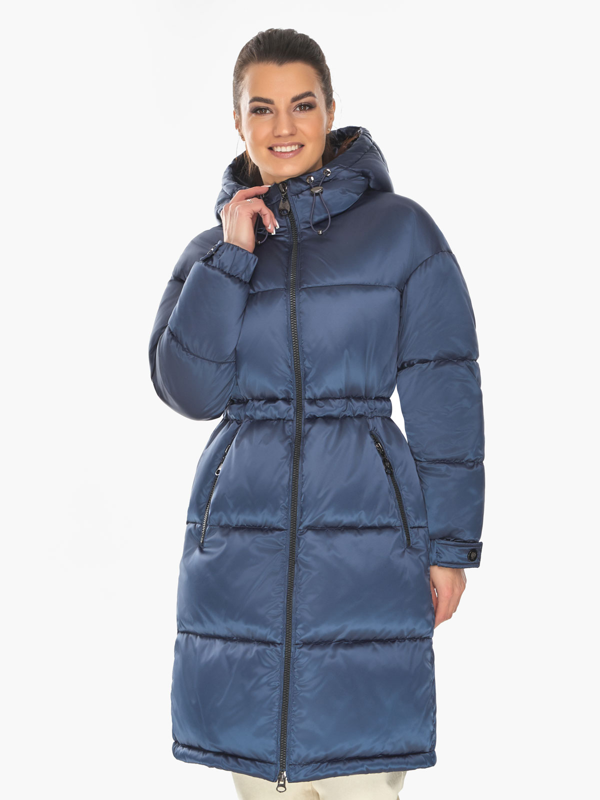 Акція на Куртка зимова довга жіноча Braggart 57240 42 (XXS) Сапфір від Rozetka