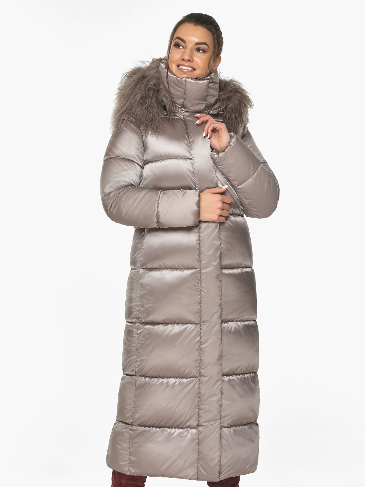 Акція на Куртка зимова довга жіноча Braggart 59130 52 (XL) Аметрин від Rozetka
