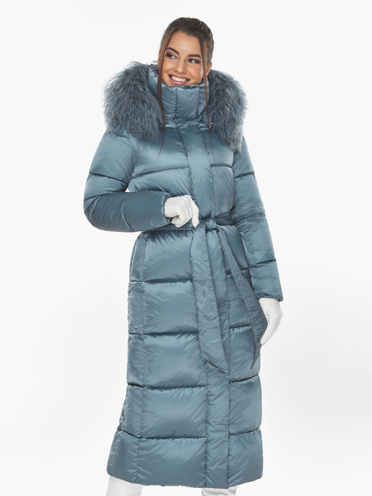 Акція на Куртка зимова довга жіноча Braggart 59130 42 (XXS) Маренго від Rozetka