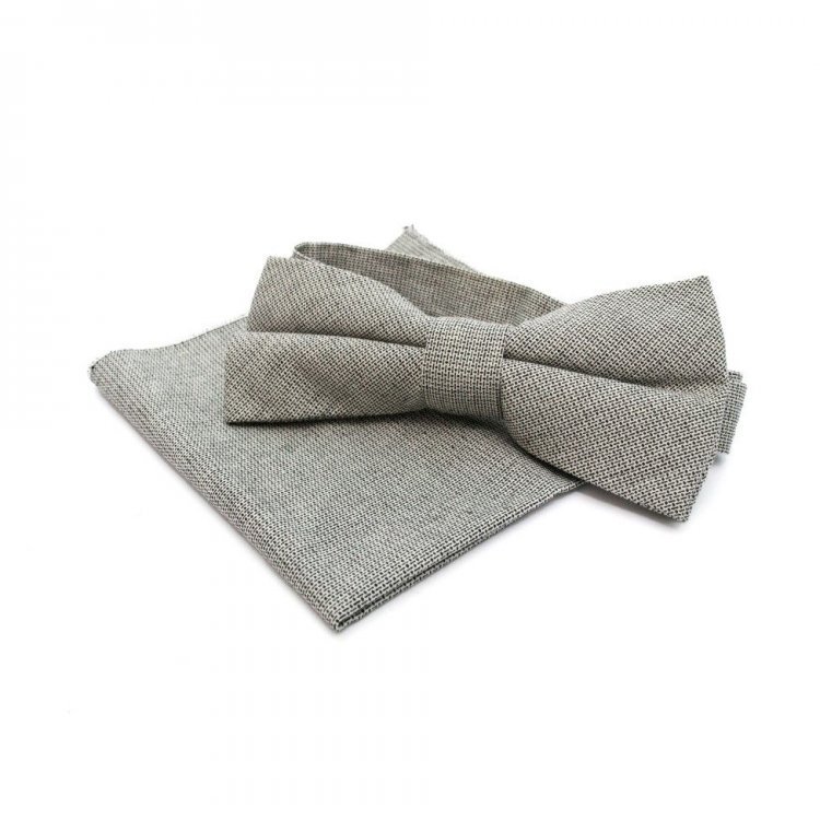 

Набор SF Серый Бабочка И Платок В Черные Точечки Bpl-0847