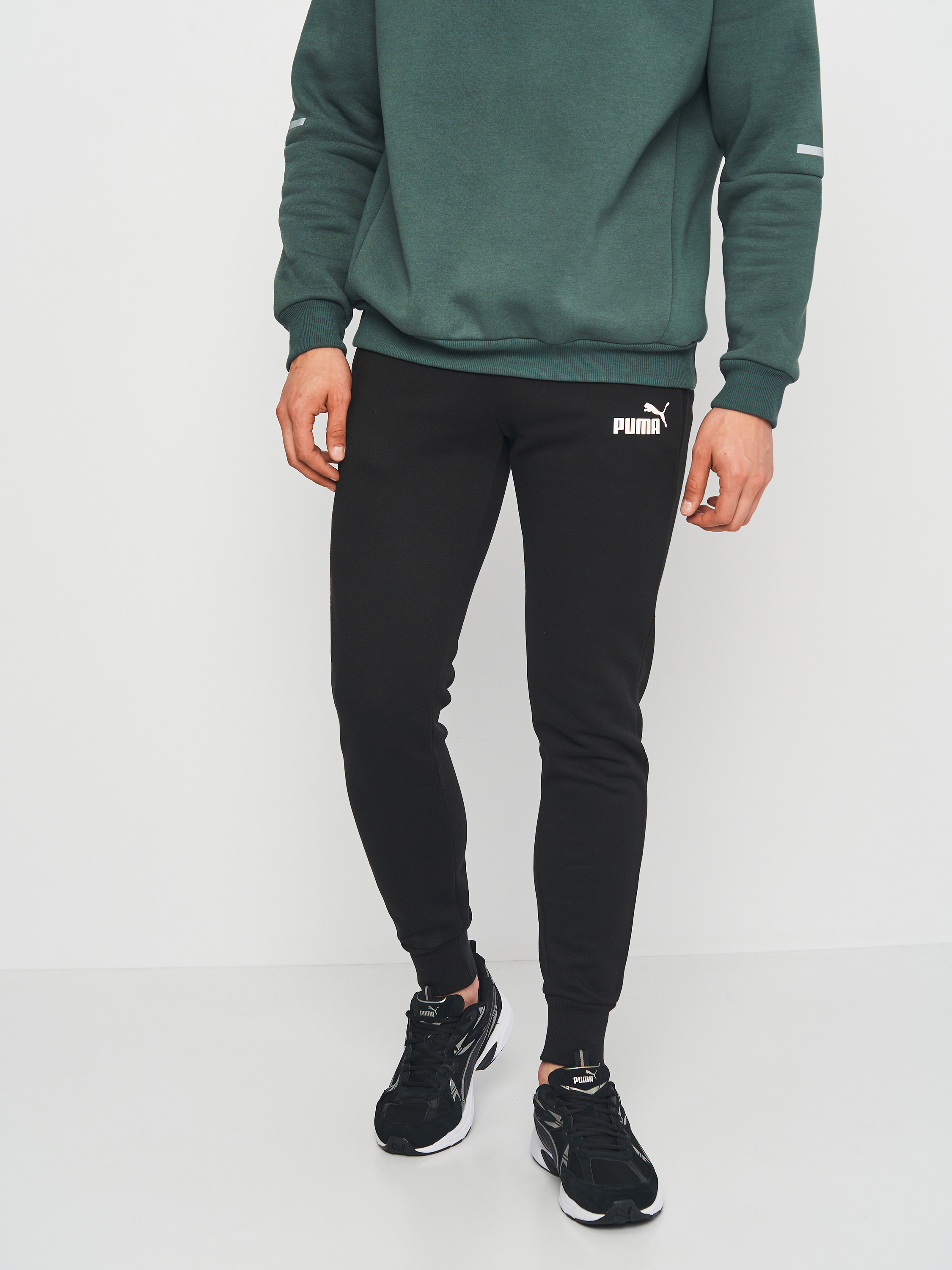 Акція на Спортивні штани на флісі чоловічі Puma Ess Slim Pants Fl 58674801 L Black від Rozetka