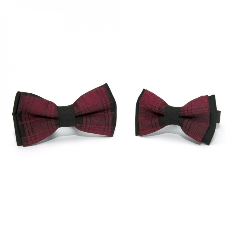 

Набор SF 2 В 1 Черно-Бордовая В Клетку Классическая Бабочка Для Отца И Сына Bng-13022