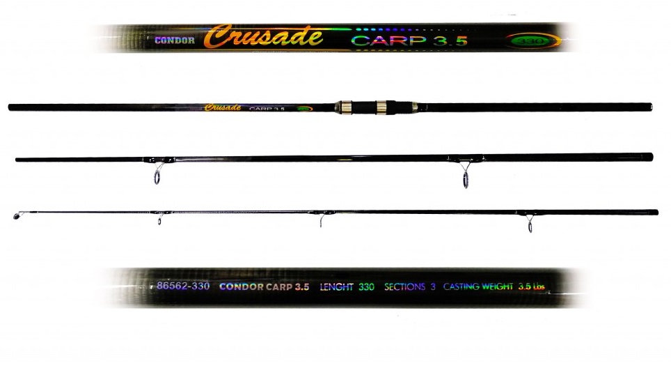 

Карповое удилище Condor Crusade 3.6м 3.5LB 150г графит (86562-360)