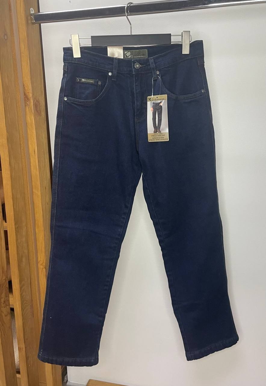 Джинсы BC Clothing, Германия, утепленные, размер: W30 L30, темно-синие ...
