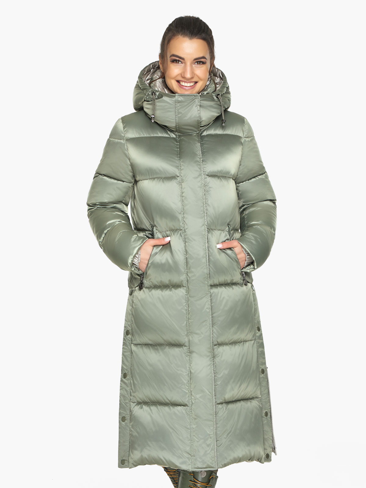 Акція на Куртка зимова довга жіноча Braggart 53570 44 (XS) Нефрит від Rozetka