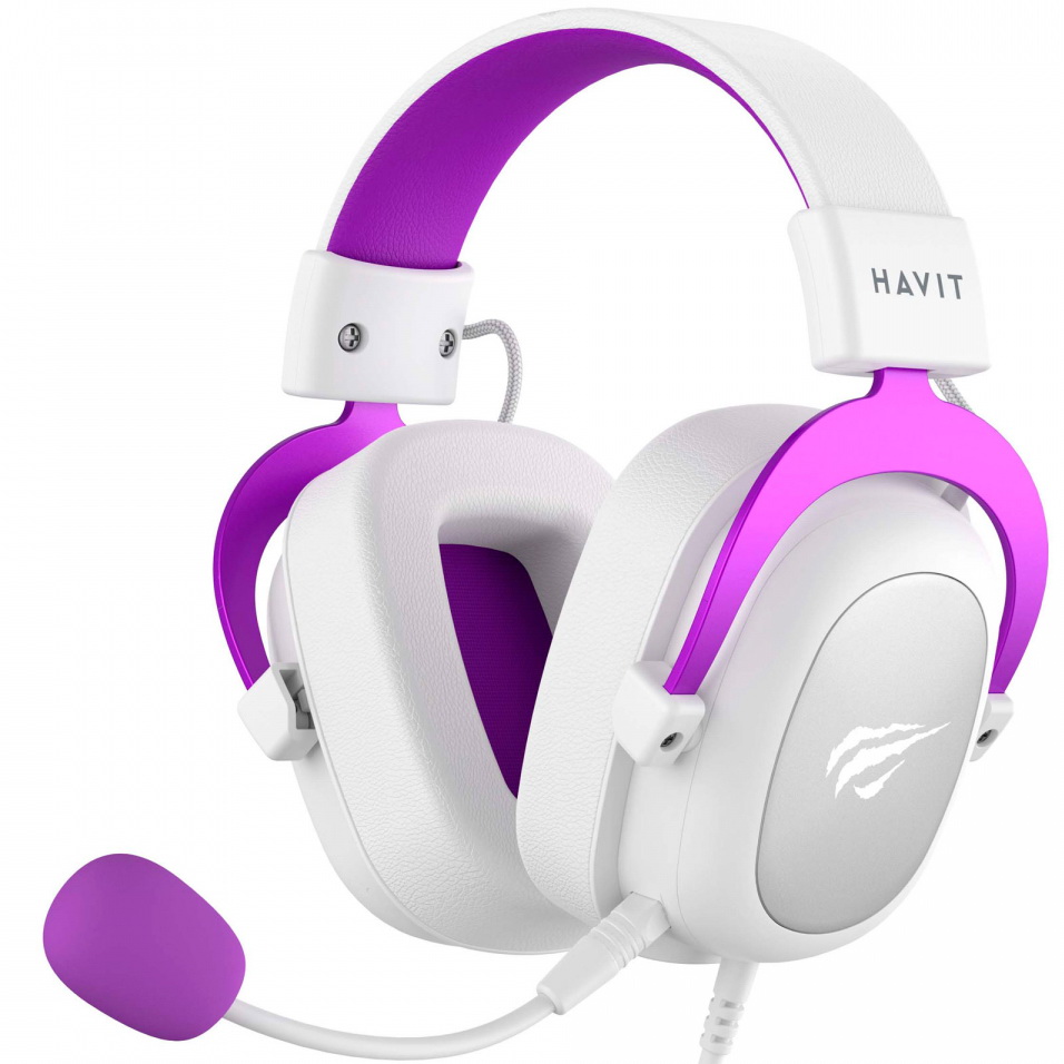 Игровые наушники с микрофоном HAVIT HV-H2002D White/Purple купить в ...