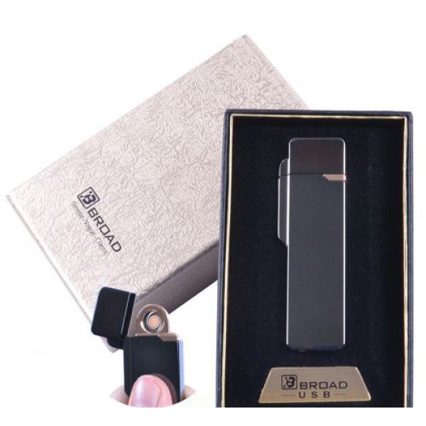 

Зажигалка USB Электрическая, Broad Grey, Подарочная