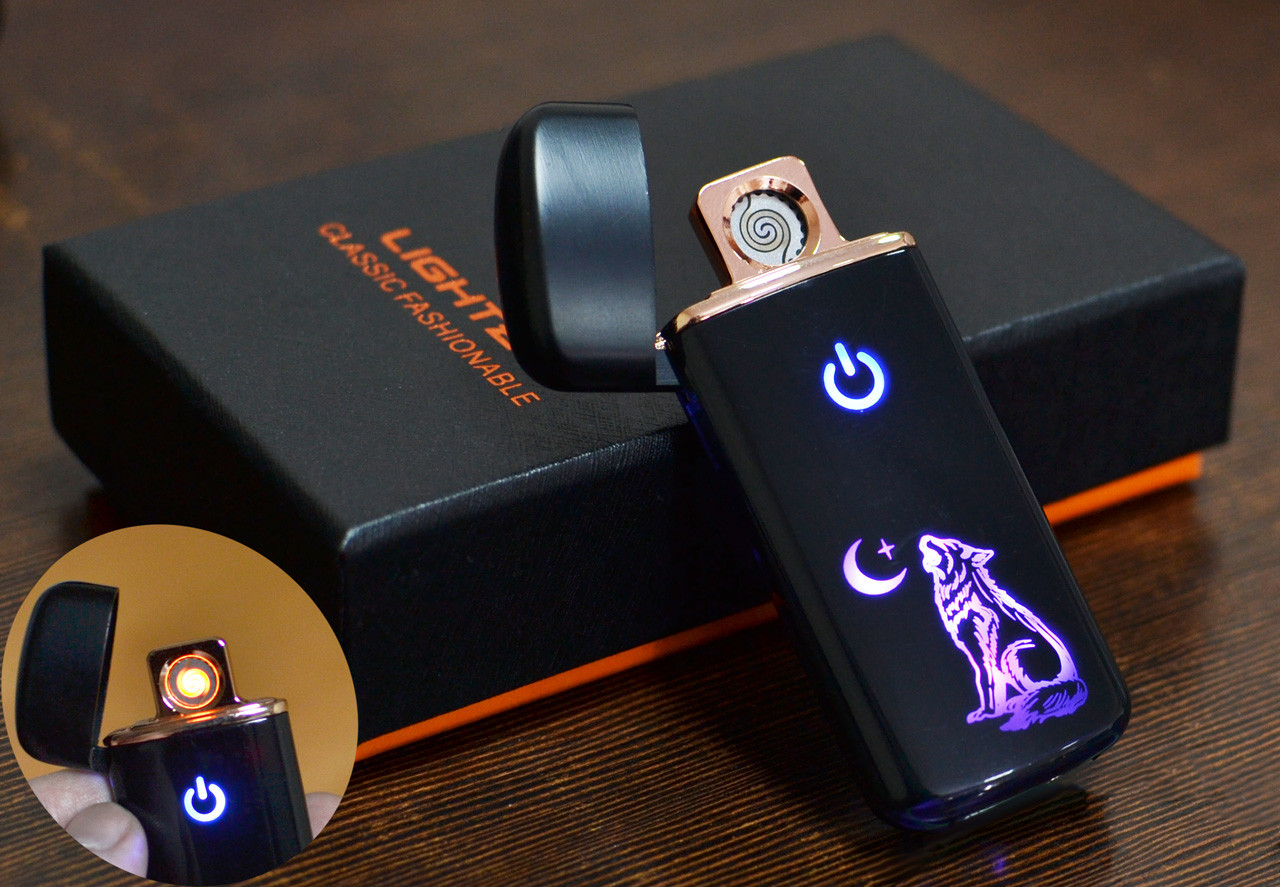 

Электрическая USB Зажигалка, Волк Символ, Подарочная