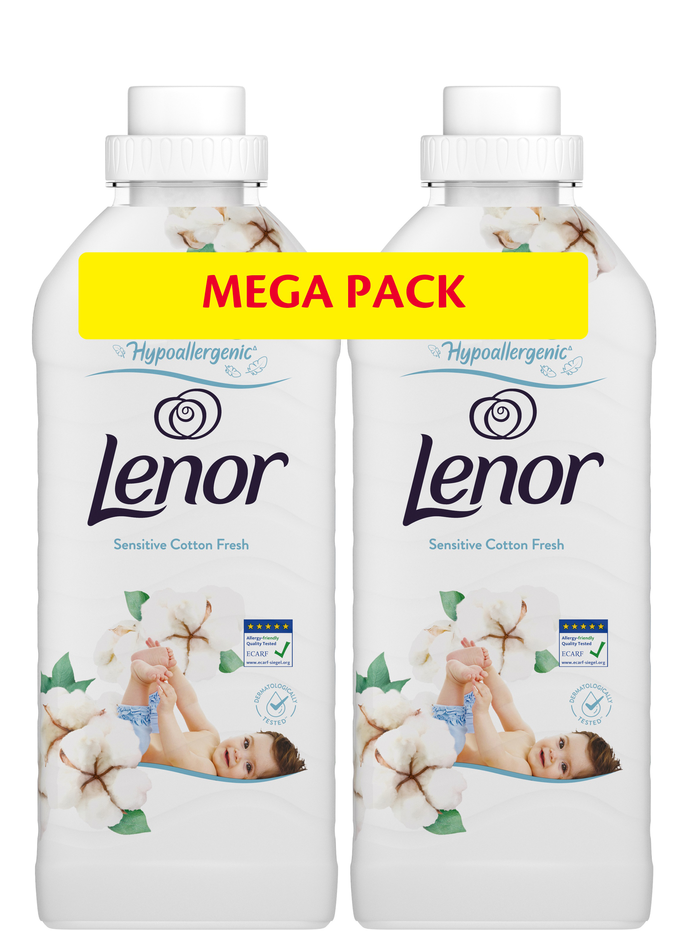 Ополаскиватель для белья Lenor Sensitive Cotton Fresh 2 x 925 мл ...