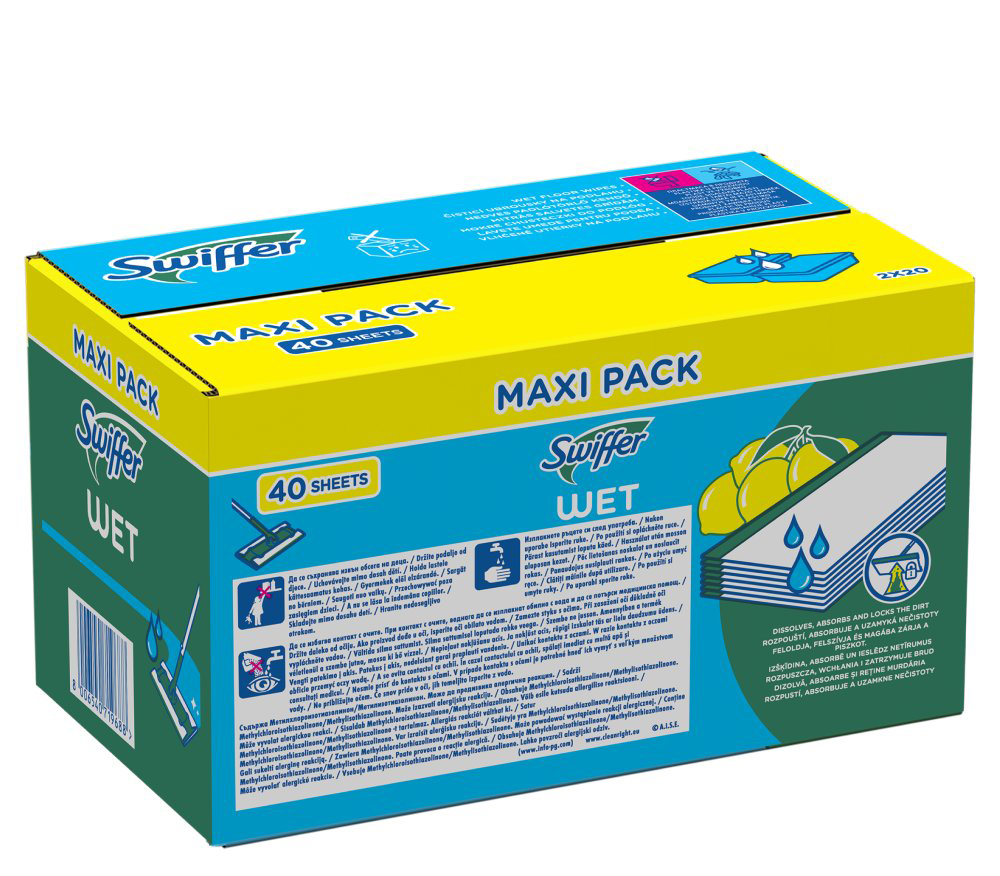 Swiffer Wet Panni Umidi Lavapavimenti Citrus Fresh - Ricarica 24